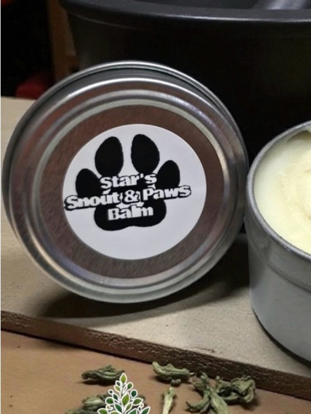 Hand Crafted Paw & Snout Salve - White Balm in Silver Tin 2oz - Picture 2 of 4